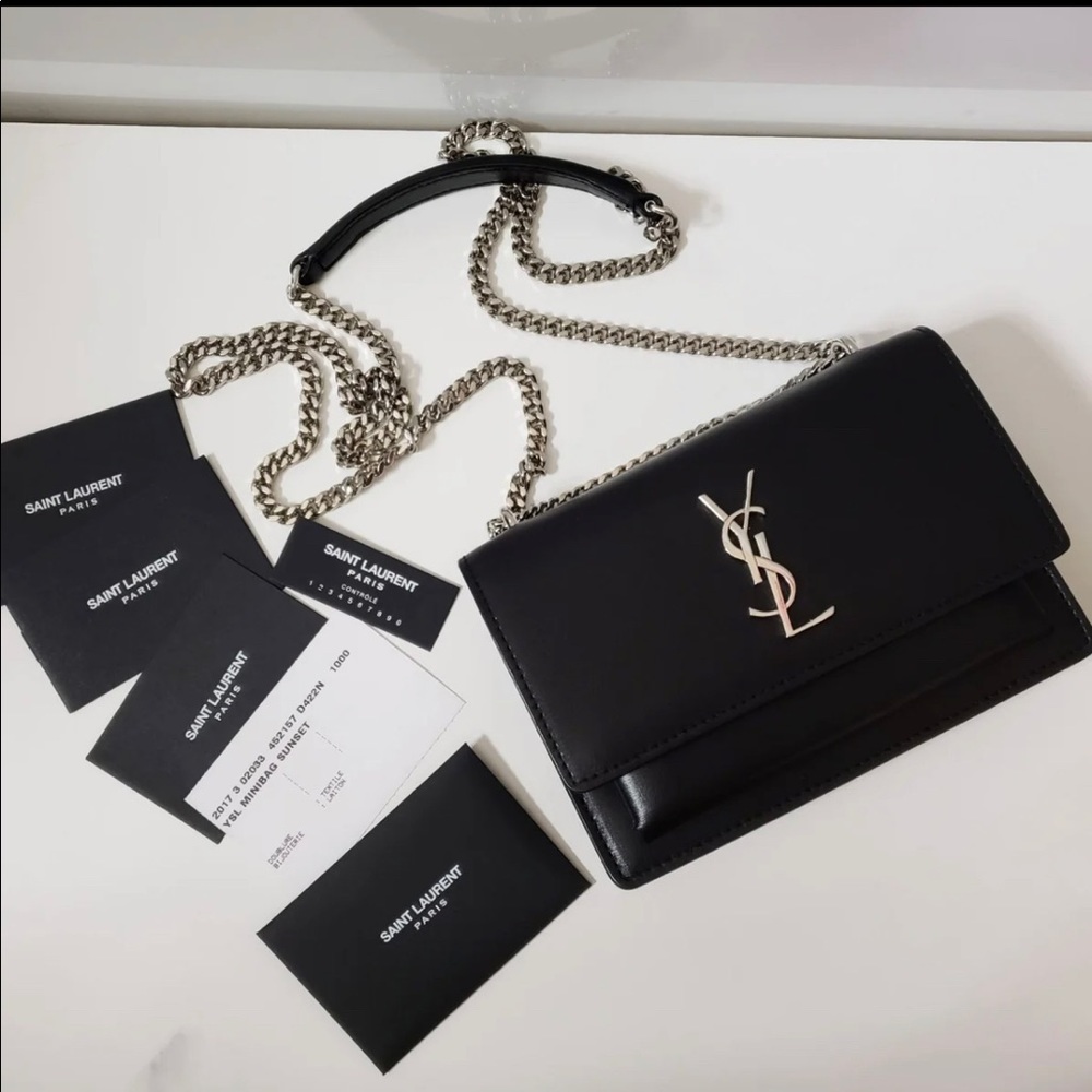 Yves Saint Laurent Black Leather Bag 💯 Authentic